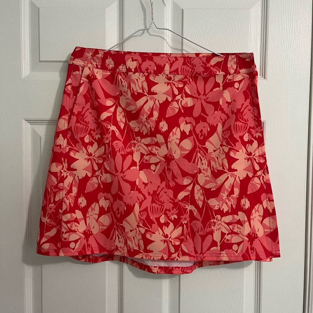 RipSkirt Hawaii Size L, Velcro Skirt, Swim Skirt, Pink Floral Pattern